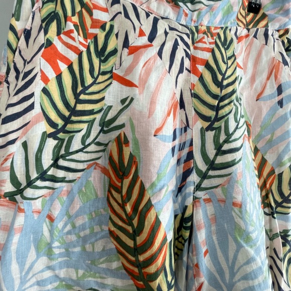 100% Linen Tropical Tahari Wide Leg Summer Pants Size L - Picture 6 of 6
